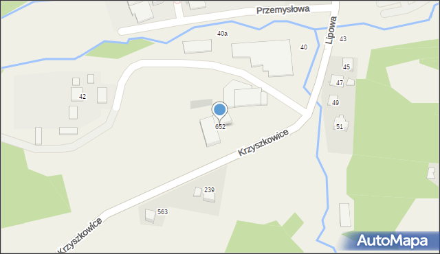 Krzyszkowice, Krzyszkowice, 652, mapa Krzyszkowice