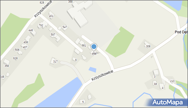Krzyszkowice, Krzyszkowice, 656, mapa Krzyszkowice