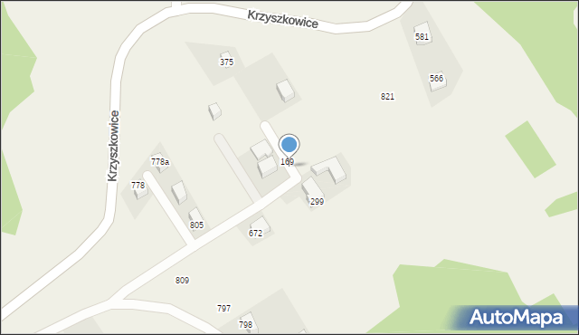 Krzyszkowice, Krzyszkowice, 699, mapa Krzyszkowice