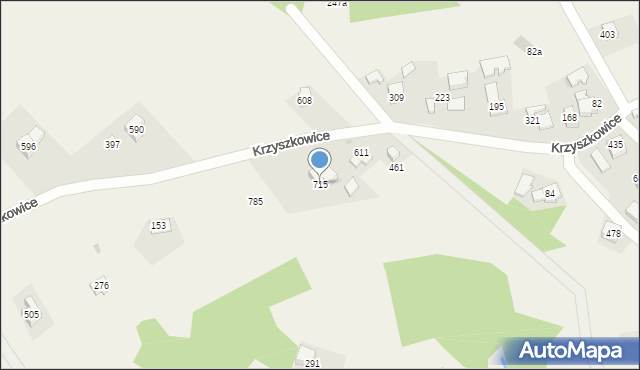 Krzyszkowice, Krzyszkowice, 715, mapa Krzyszkowice