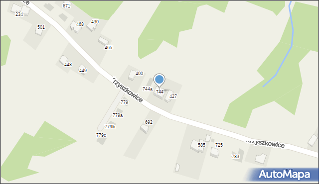 Krzyszkowice, Krzyszkowice, 744, mapa Krzyszkowice