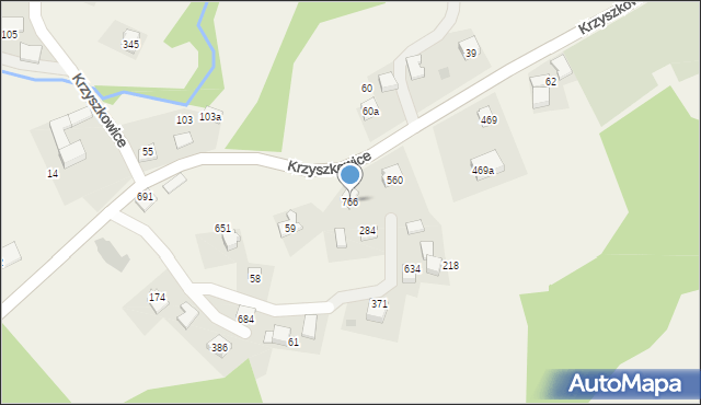 Krzyszkowice, Krzyszkowice, 766, mapa Krzyszkowice