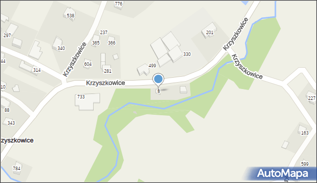 Krzyszkowice, Krzyszkowice, 8, mapa Krzyszkowice