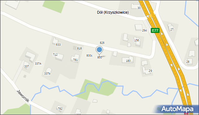 Krzyszkowice, Krzyszkowice, 800, mapa Krzyszkowice