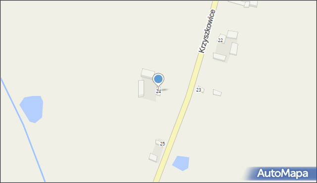 Krzyszkowice, Krzyszkowice, 24, mapa Krzyszkowice