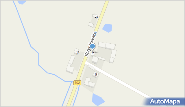 Krzyszkowice, Krzyszkowice, 26, mapa Krzyszkowice