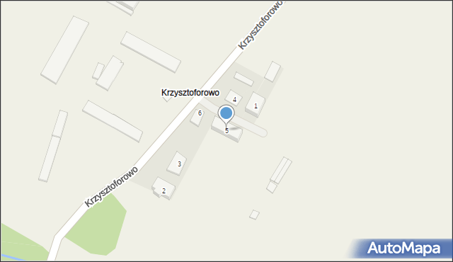 Krzysztoforowo, Krzysztoforowo, 5, mapa Krzysztoforowo