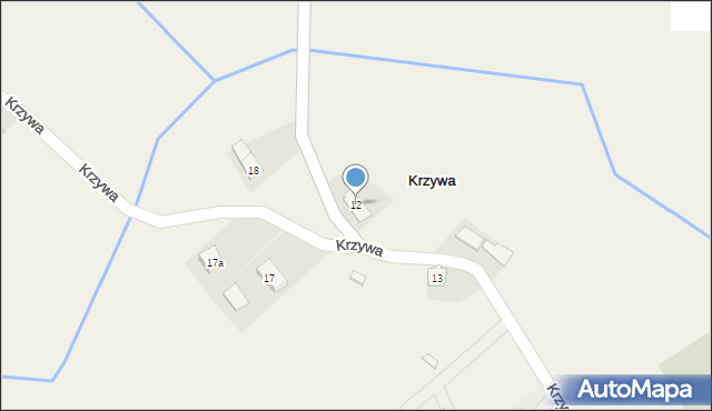 Krzywa, Krzywa, 12, mapa Krzywa