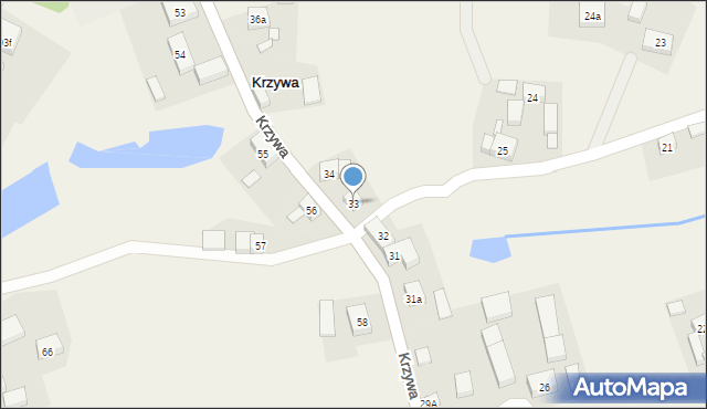 Krzywa, Krzywa, 33, mapa Krzywa