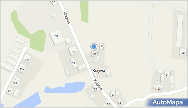 Krzywa, Krzywa, 36a, mapa Krzywa