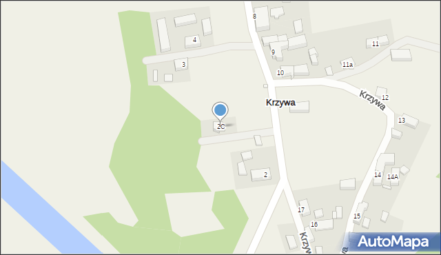 Krzywa, Krzywa, 2C, mapa Krzywa