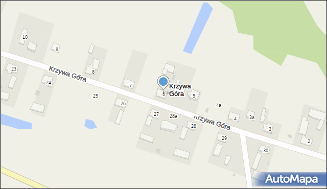 Krzywa Góra, Krzywa Góra, 6, mapa Krzywa Góra