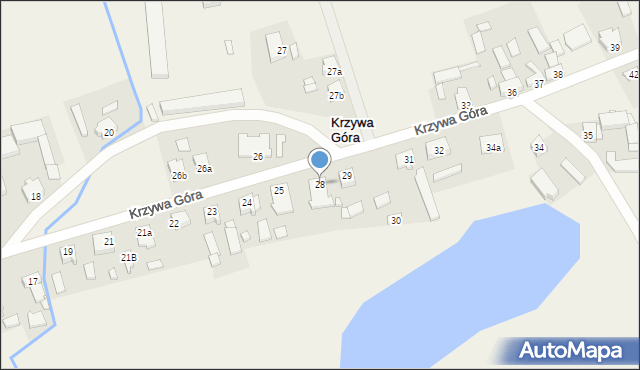 Krzywa Góra, Krzywa Góra, 28, mapa Krzywa Góra