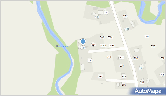 Krzywaczka, Krzywaczka, 138, mapa Krzywaczka