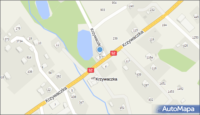 Krzywaczka, Krzywaczka, 3, mapa Krzywaczka