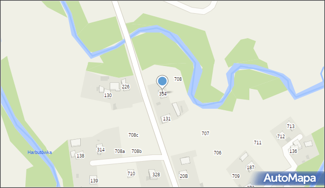 Krzywaczka, Krzywaczka, 354, mapa Krzywaczka