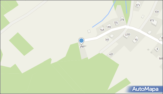 Krzywaczka, Krzywaczka, 376, mapa Krzywaczka