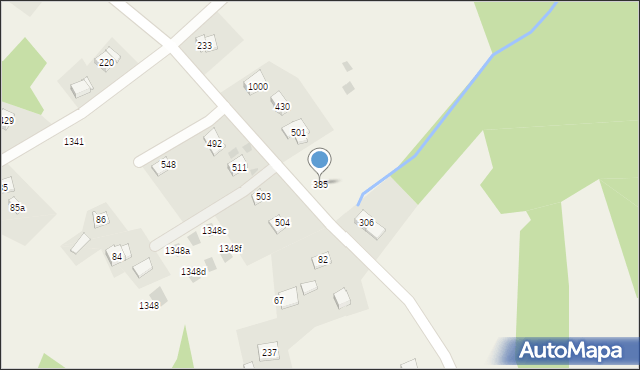 Krzywaczka, Krzywaczka, 385, mapa Krzywaczka