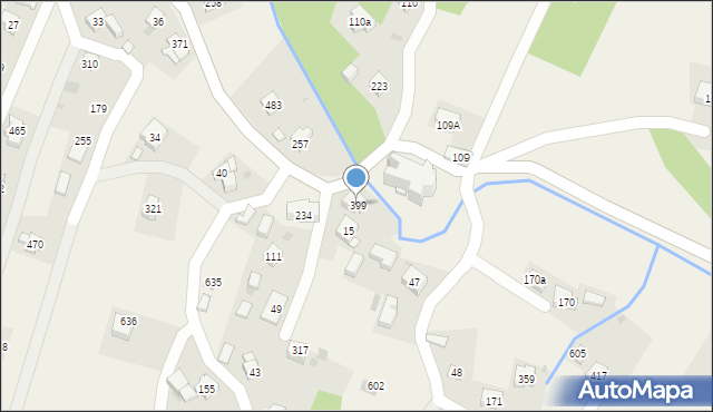 Krzywaczka, Krzywaczka, 399, mapa Krzywaczka