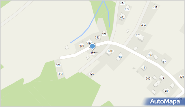 Krzywaczka, Krzywaczka, 427, mapa Krzywaczka