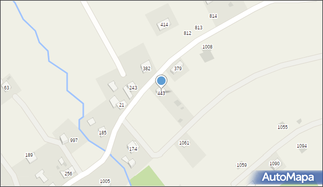 Krzywaczka, Krzywaczka, 443, mapa Krzywaczka