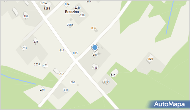 Krzywaczka, Krzywaczka, 458, mapa Krzywaczka