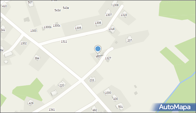 Krzywaczka, Krzywaczka, 463, mapa Krzywaczka