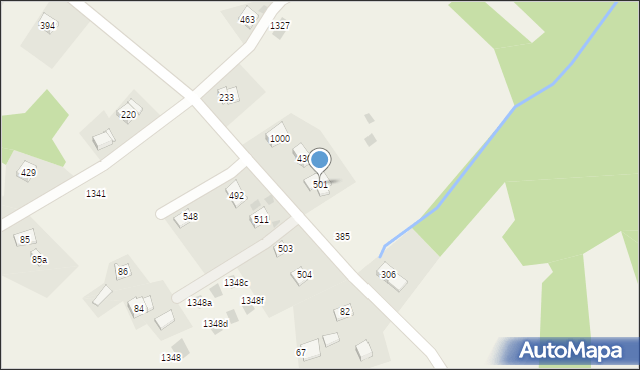 Krzywaczka, Krzywaczka, 501, mapa Krzywaczka