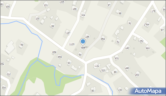 Krzywaczka, Krzywaczka, 505, mapa Krzywaczka