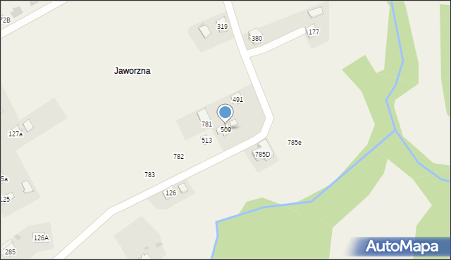 Krzywaczka, Krzywaczka, 509, mapa Krzywaczka