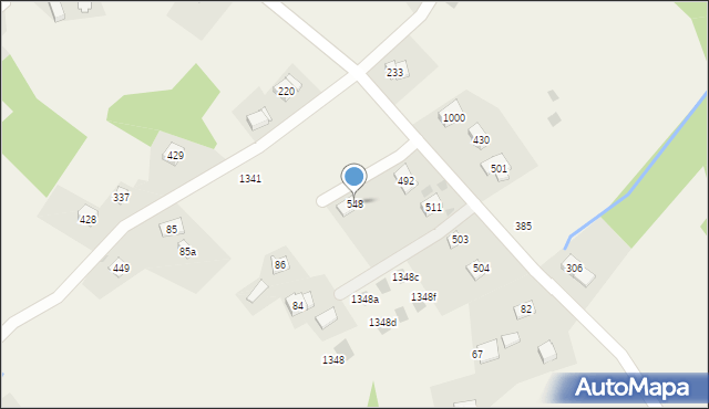 Krzywaczka, Krzywaczka, 548, mapa Krzywaczka