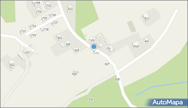 Krzywaczka, Krzywaczka, 626, mapa Krzywaczka