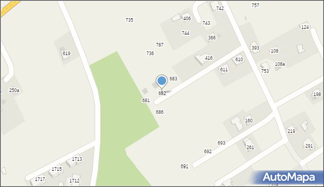 Krzywaczka, Krzywaczka, 682, mapa Krzywaczka