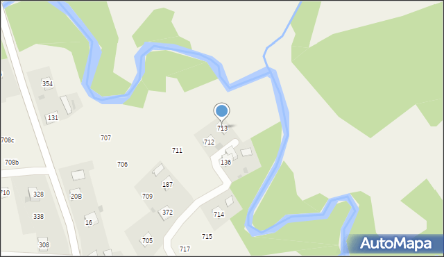 Krzywaczka, Krzywaczka, 713, mapa Krzywaczka