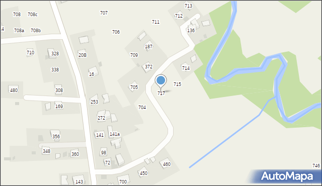 Krzywaczka, Krzywaczka, 717, mapa Krzywaczka