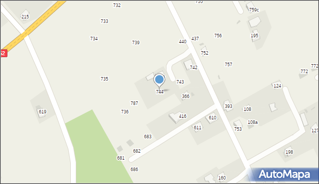 Krzywaczka, Krzywaczka, 744, mapa Krzywaczka