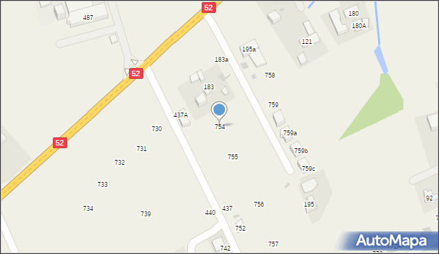 Krzywaczka, Krzywaczka, 754, mapa Krzywaczka