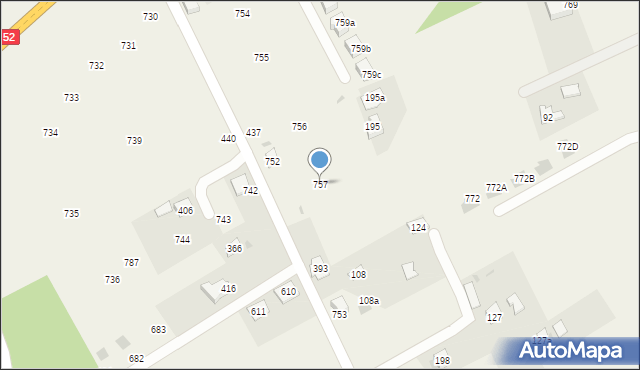 Krzywaczka, Krzywaczka, 757, mapa Krzywaczka