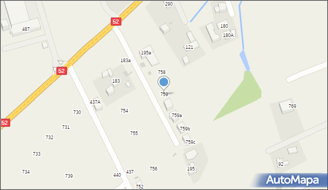 Krzywaczka, Krzywaczka, 759, mapa Krzywaczka