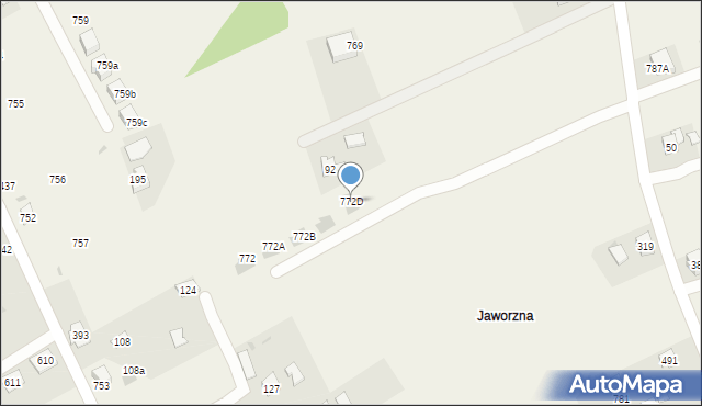 Krzywaczka, Krzywaczka, 772D, mapa Krzywaczka