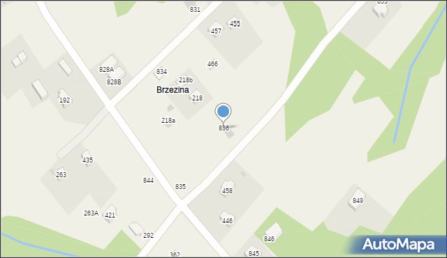 Krzywaczka, Krzywaczka, 836, mapa Krzywaczka