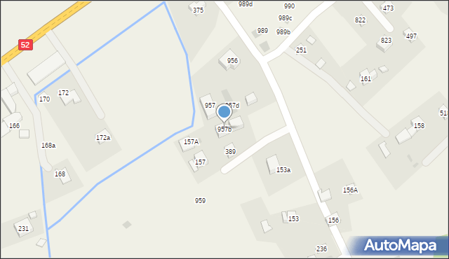 Krzywaczka, Krzywaczka, 957b, mapa Krzywaczka