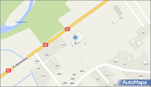 Krzywaczka, Krzywaczka, 991, mapa Krzywaczka