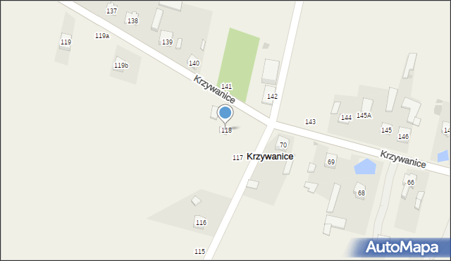 Krzywanice, Krzywanice, 118, mapa Krzywanice