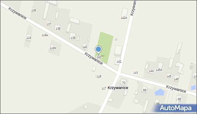 Krzywanice, Krzywanice, 141, mapa Krzywanice