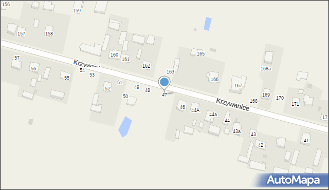 Krzywanice, Krzywanice, 47, mapa Krzywanice