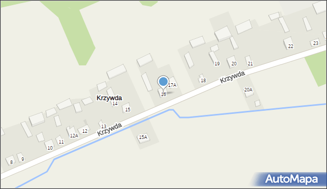 Krzywda, Krzywda, 16, mapa Krzywda