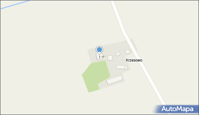 Krzywe, Krzesowo, 1, mapa Krzywe