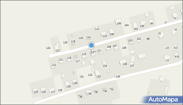 Krzywe, Krzywe, 113, mapa Krzywe