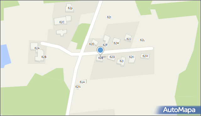 Krzywe, Krzywe, 62E, mapa Krzywe